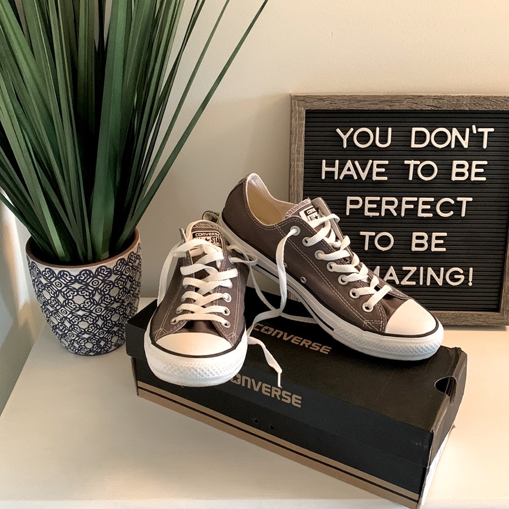 Converse Gray Low Tops size 11 women’s/9 men’s